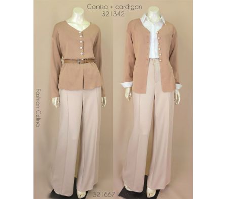 Camisa con Cardigans. 2en1 c321342