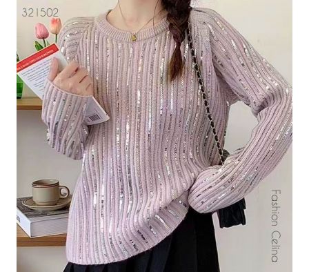Blusa Sueter con Brillo de Tricot c321502