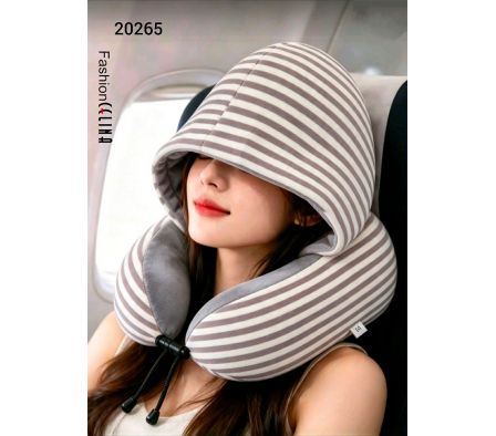 Almohada de viaje con gorro C20265