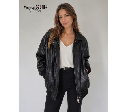 Campera Cuero Simil Femenino c319936