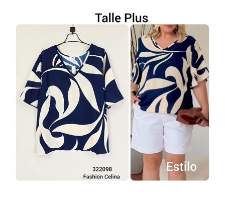 BLUSA FEMENINA TALLE PLUS C322098