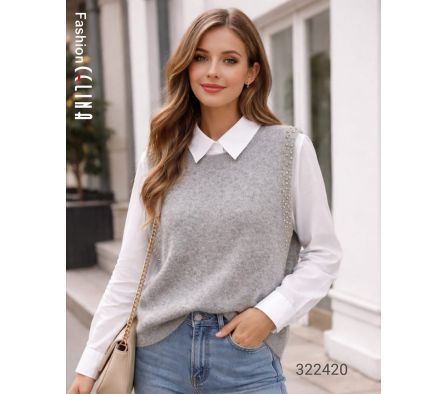 CAMISA con CHALECO FEMENINO C322420