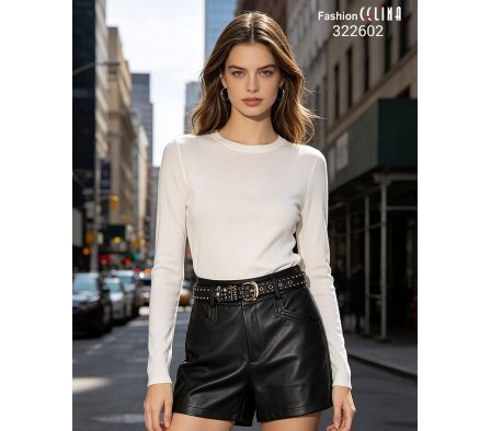 Short Femenino con Cinto C322602