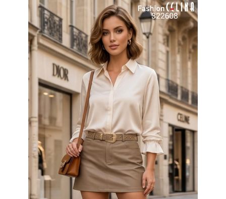 Short falda con Cinto C322608