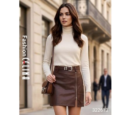 Short falda con Cinto C322613
