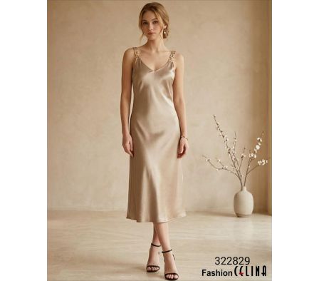 Vestido satén Femenino C322829
