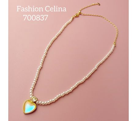 COLLAR PERLA CON CORAZON C700837