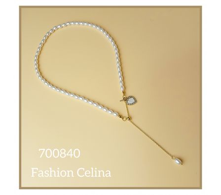 COLLAR CORAZON CON PERLAS C700840