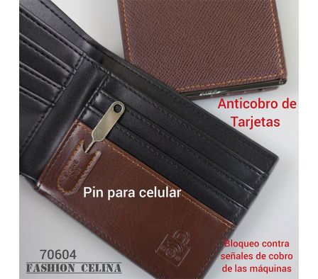 Billetera antirrobo masculina c70604