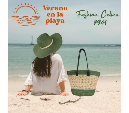 Cartera de Playa con Sombrero C7941