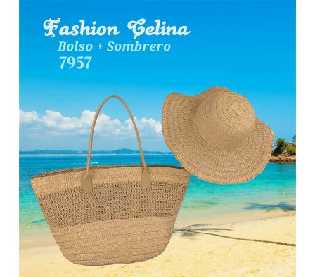 Cartera de Playa con Sombrero c7957