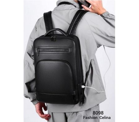 MOCHILA MASCULINA DE CUERO SIMIL C8098