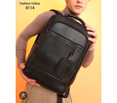 MOCHILA MASCULINA DE CUERO SIMIL C8114